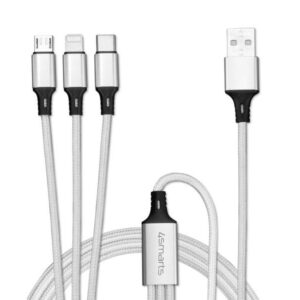 4smarts USB-2.0-Kabel 2.4A USB A - Lightning/Micro-USB B/USB C 1 m