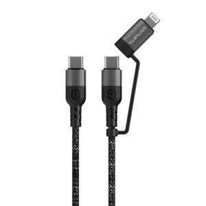 4smarts USB-2.0-Kabel ComboCord 3A USB C - Lightning/USB C 1.5 m