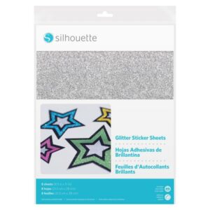 Silhouette Stickerpapier Glitter Silber
