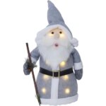 Star Trading LED-Figur Weihnachtsmann Grau
